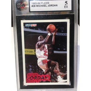 MICHAEL JORDAN 1993-94 fleer 🏀graded card🏀